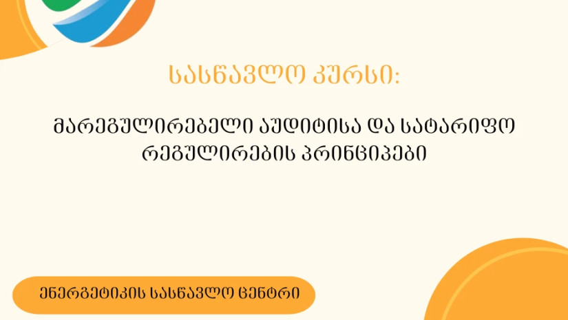 ენერგეტიკის სასწავლო ცენტრში მარეგულირებელი აუდიტის შესახებ სასწავლო კურსი მიმდინარეობს