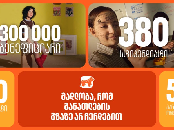 30 პროექტი, 300 000-ზე მეტი ბენეფიციარისთვის შექმნილი შესაძლებლობა - საქართველოს ბანკი, განათლების მთავარი მხარდამჭერი ბანკი