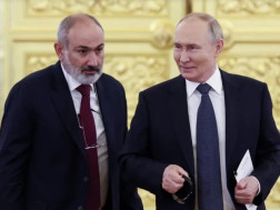 ნიკოლ ფაშინიანი და ვლადიმირ პუტინი